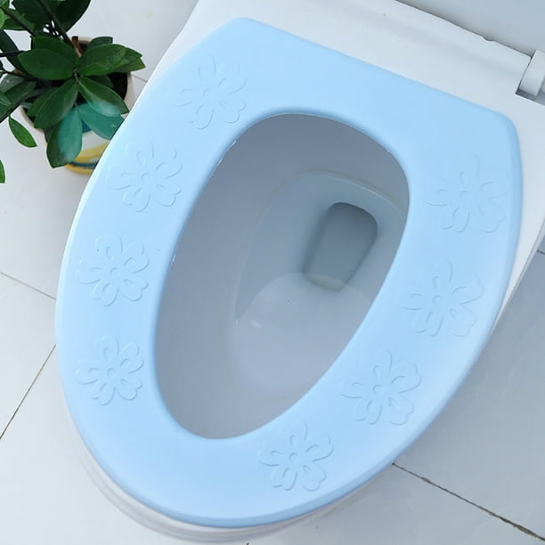 C-Easy 1 Pcs Bathroom Warmer Toilet Seat EVA Waterproof Toilet Seat Cover Pad Home Soft Thicker Washable Toilet Seat Cover Pads Suitable for Travel Pink